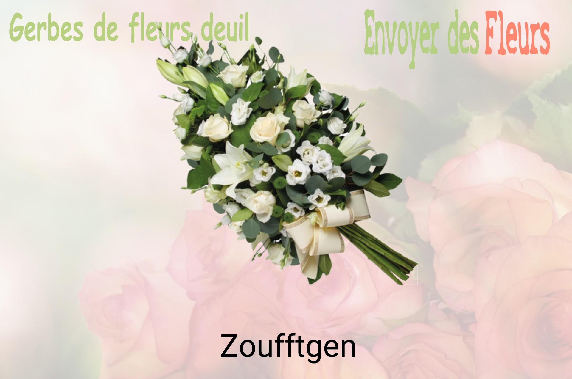 Gerbe de fleurs de deuil livrée à Zoufftgen